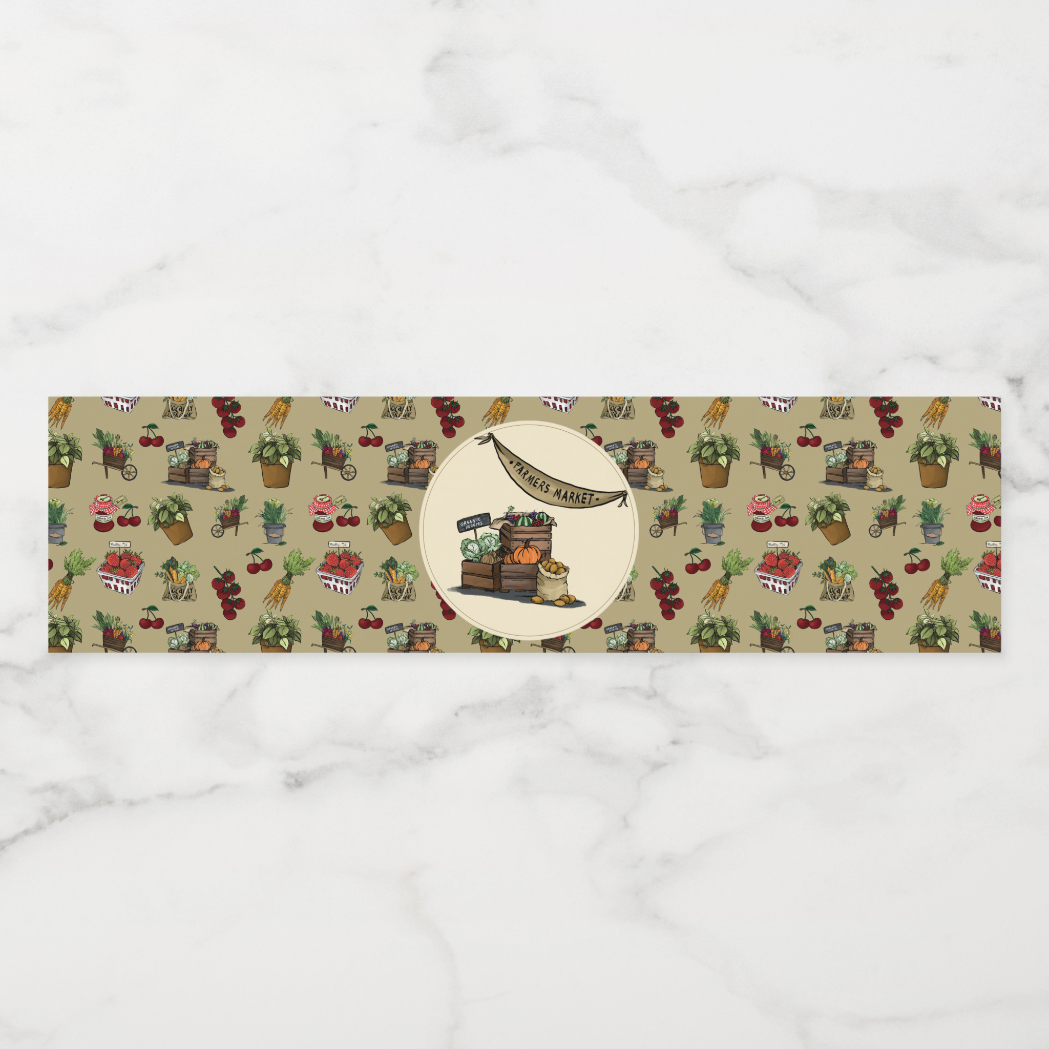 Farmers Market Water Bottle Labels, Set of 4