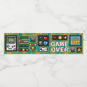 Gamer Water Bottle Labels, Set of 4