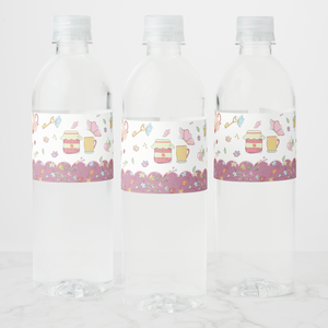 Garden Tea Water Bottle Labels, Set of 4