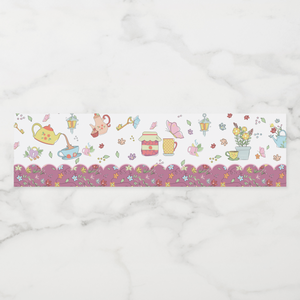 Garden Tea Water Bottle Labels, Set of 4