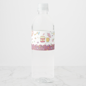 Garden Tea Water Bottle Labels, Set of 4