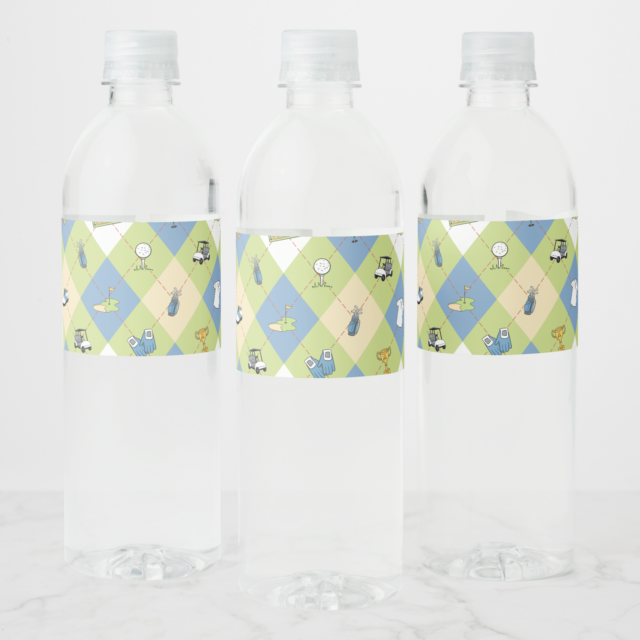 Golf Water Bottle Labels, Set of 4