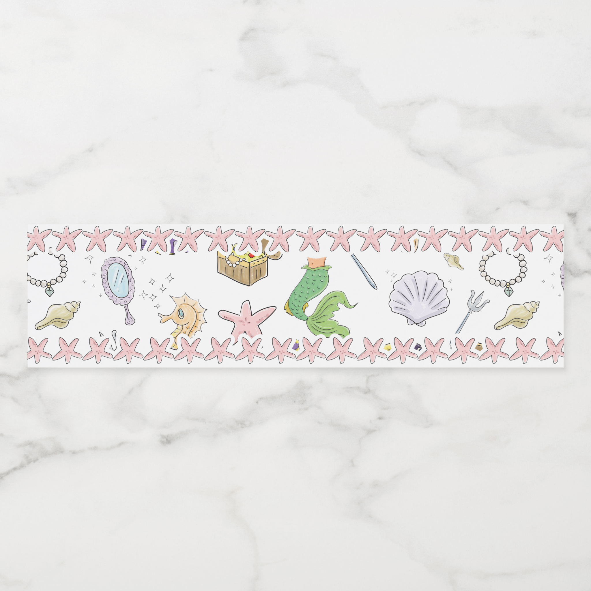 Mermaid Water Bottle Labels, Set of 4