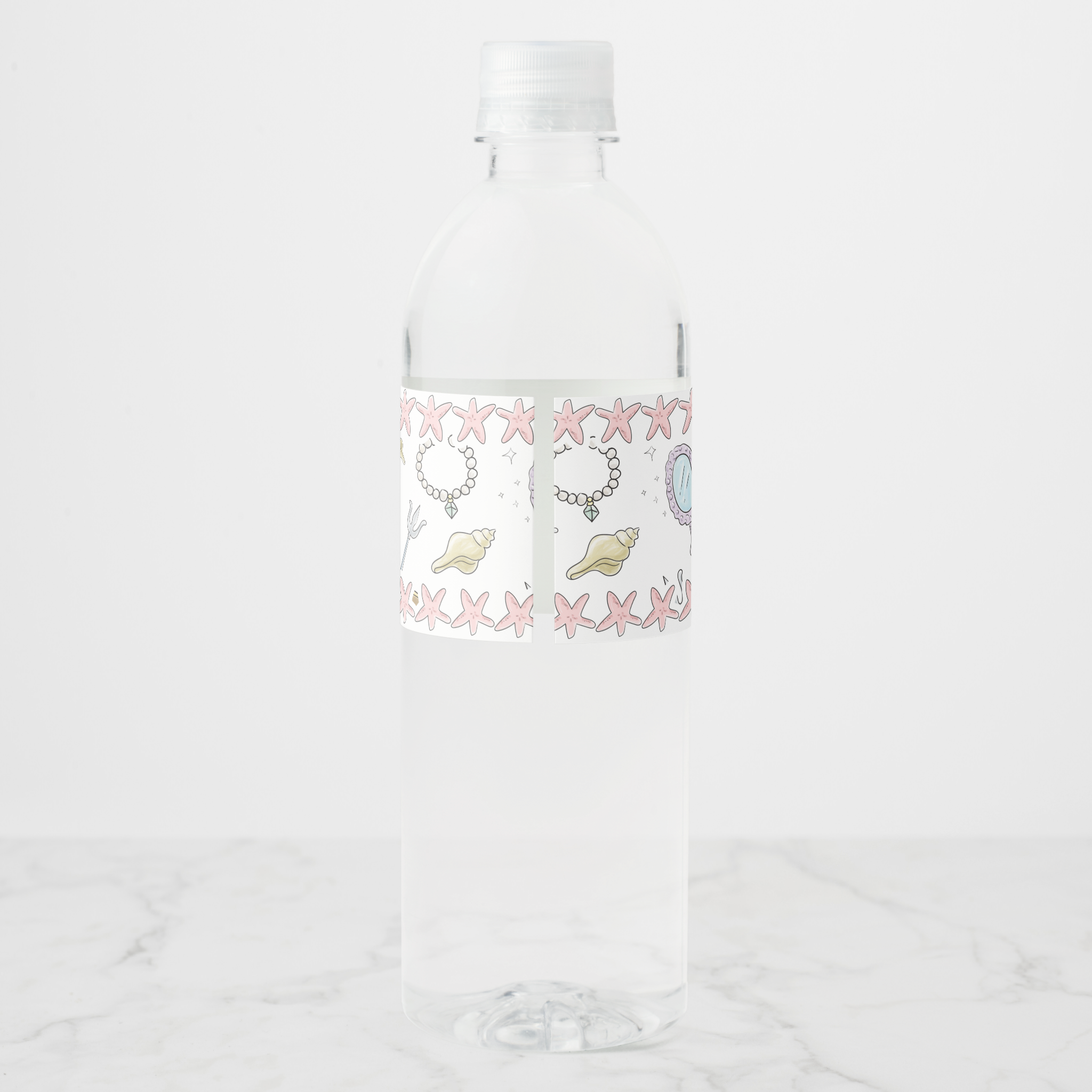 Mermaid Water Bottle Labels, Set of 4