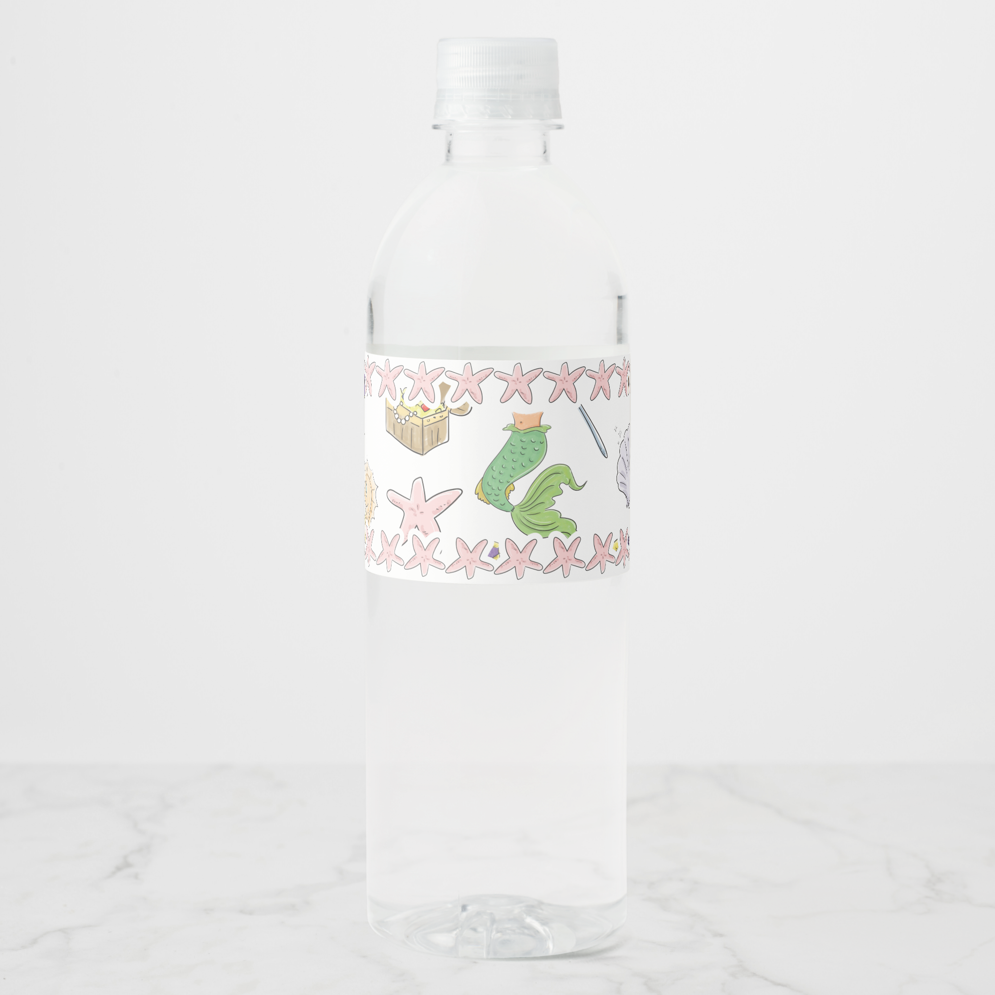 Mermaid Water Bottle Labels, Set of 4