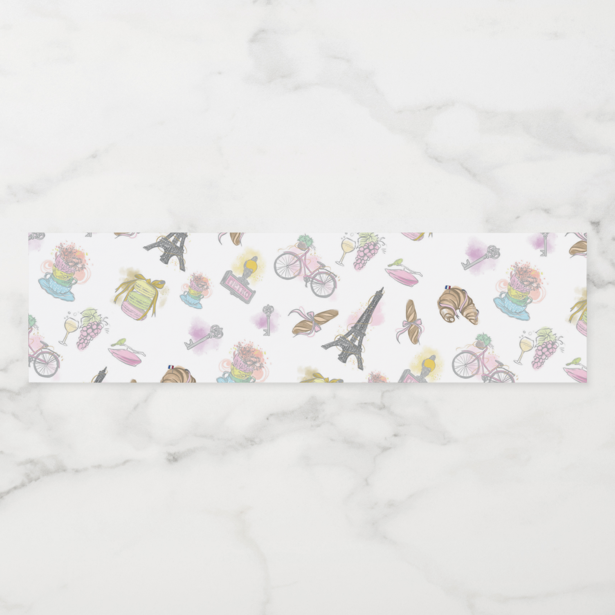 Paris Water Bottle Labels, Set of 4