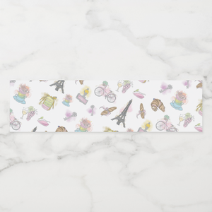 Paris Water Bottle Labels, Set of 4