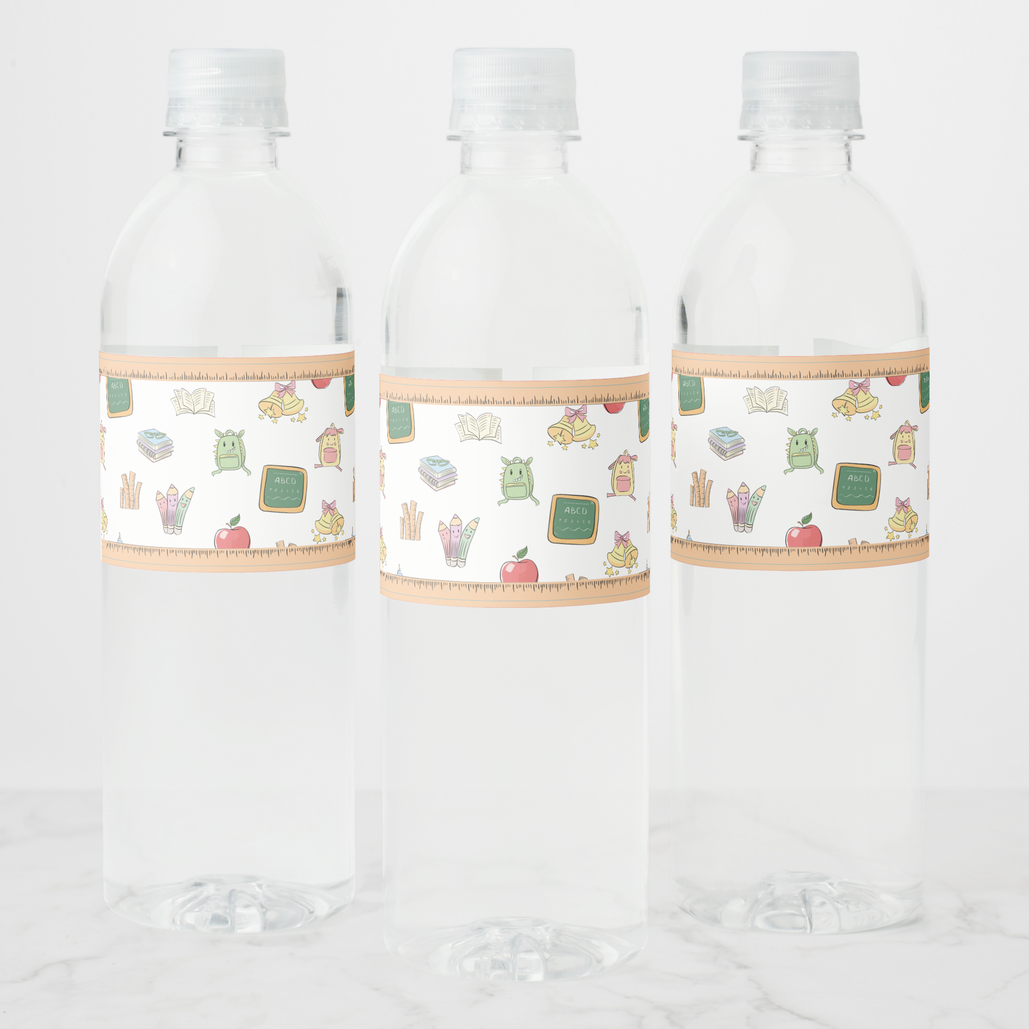 School Water Bottle Labels, Set of 4