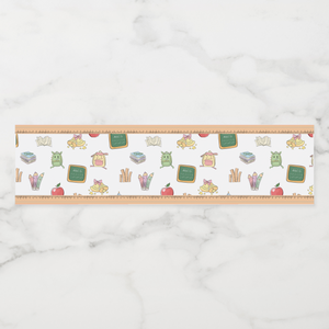 School Water Bottle Labels, Set of 4