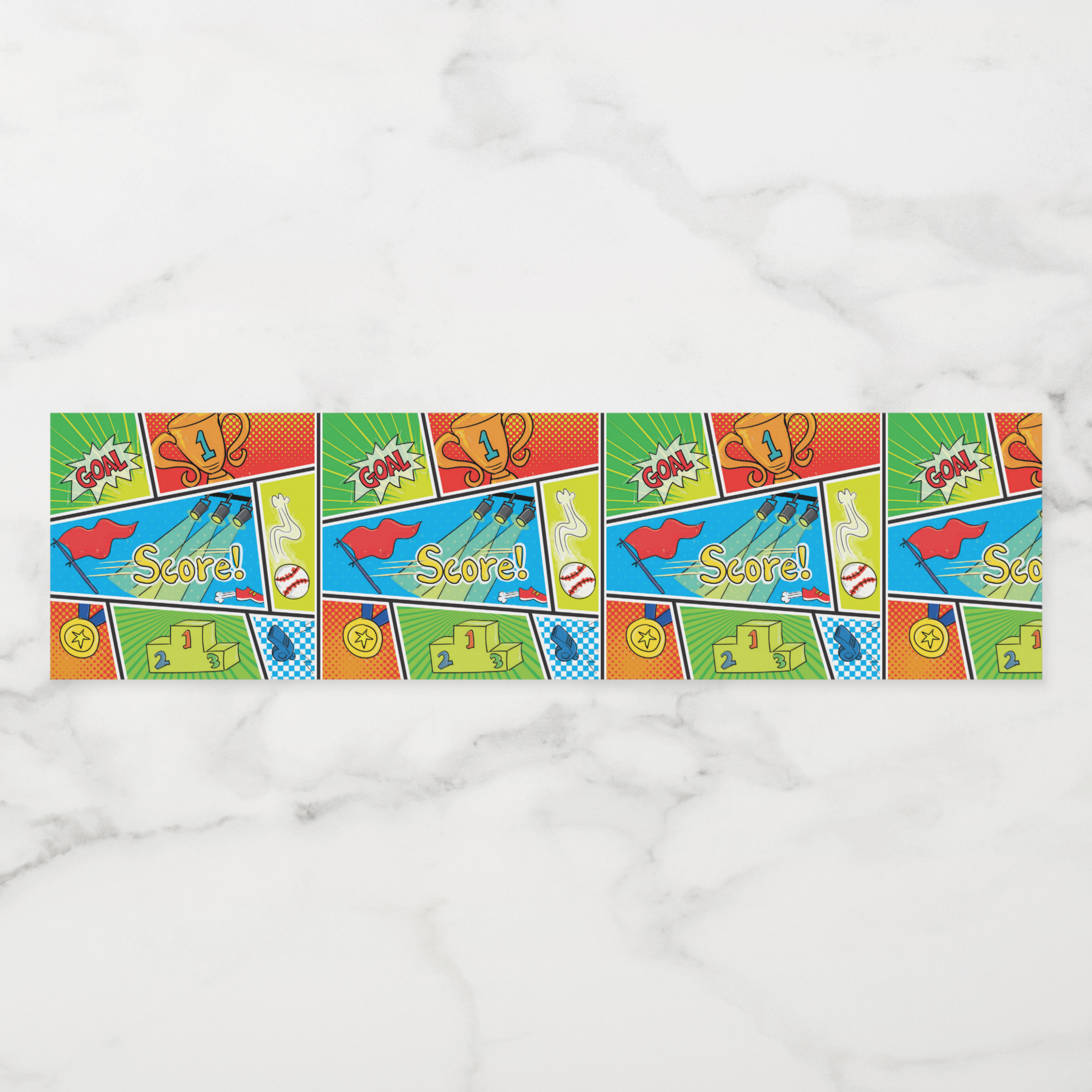 Sports Water Bottle Labels, Set of 4