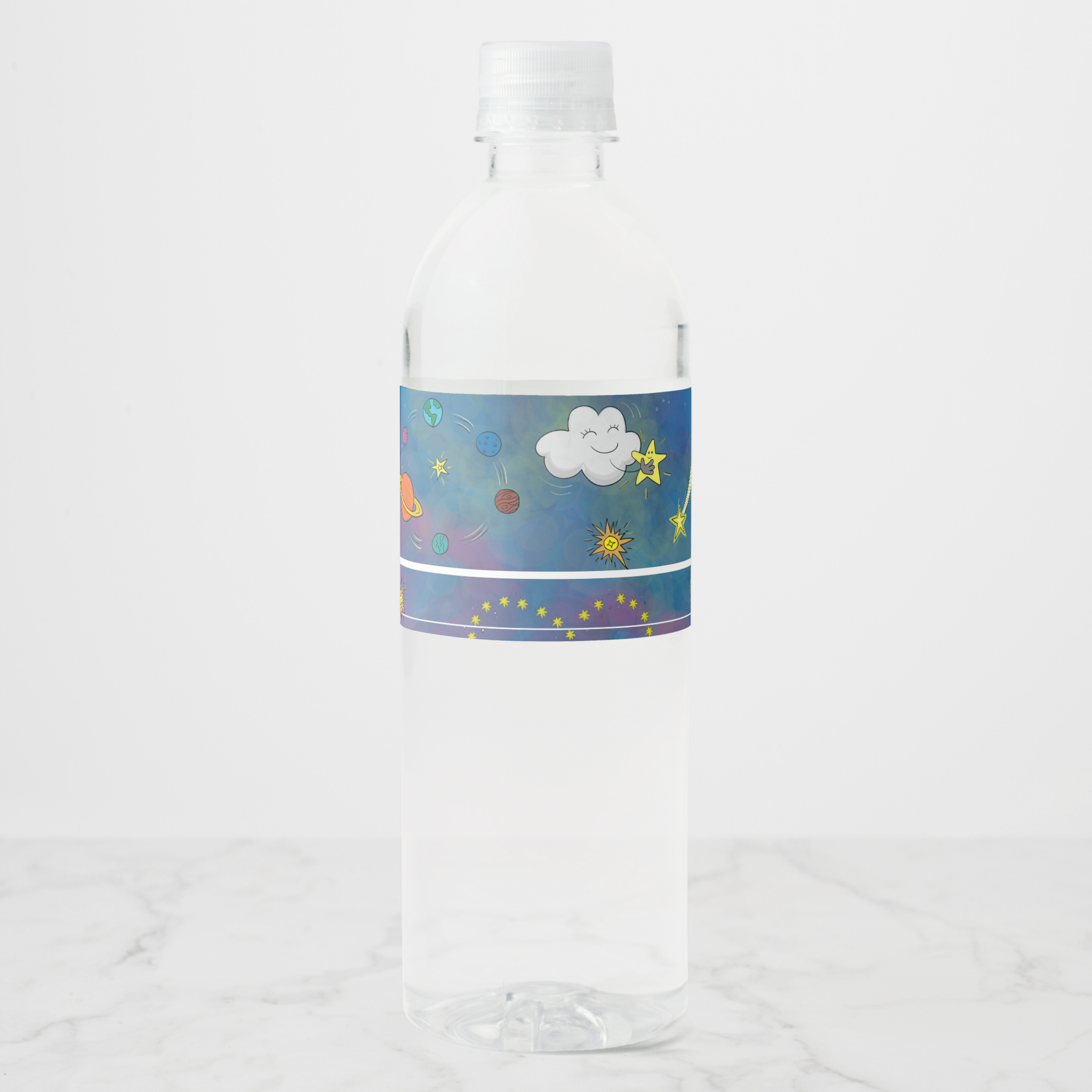 Stars Water Bottle Labels, Set of 4