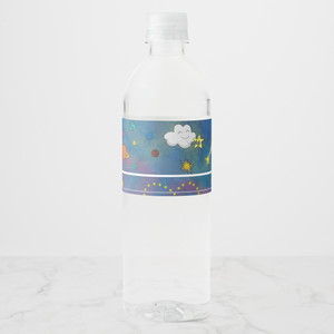 Stars Water Bottle Labels, Set of 4