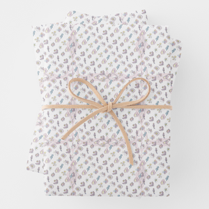 Abstract Shapes Gift Wrapping Paper Sheets, Set of 3