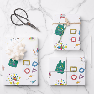 Artists Gift Wrapping Paper Sheets, Set of 3