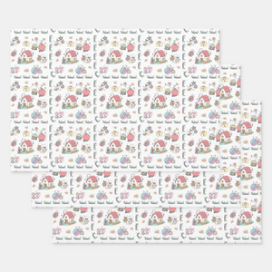 Bugs Gift Wrapping Paper Sheets, Set of 3