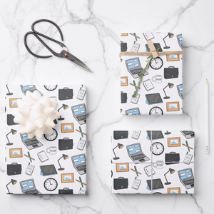Business Gift Wrapping Paper Sheets, Set of 3