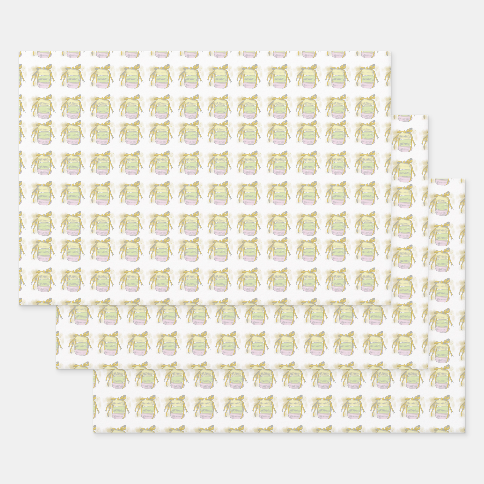 Paris Gift Wrapping Paper Sheets, Set of 3