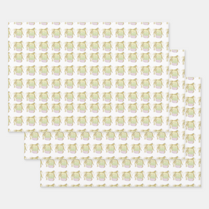 Paris Gift Wrapping Paper Sheets, Set of 3