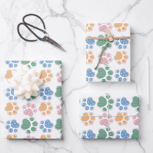 Puppies Gift Wrapping Paper Sheets, Set of 3