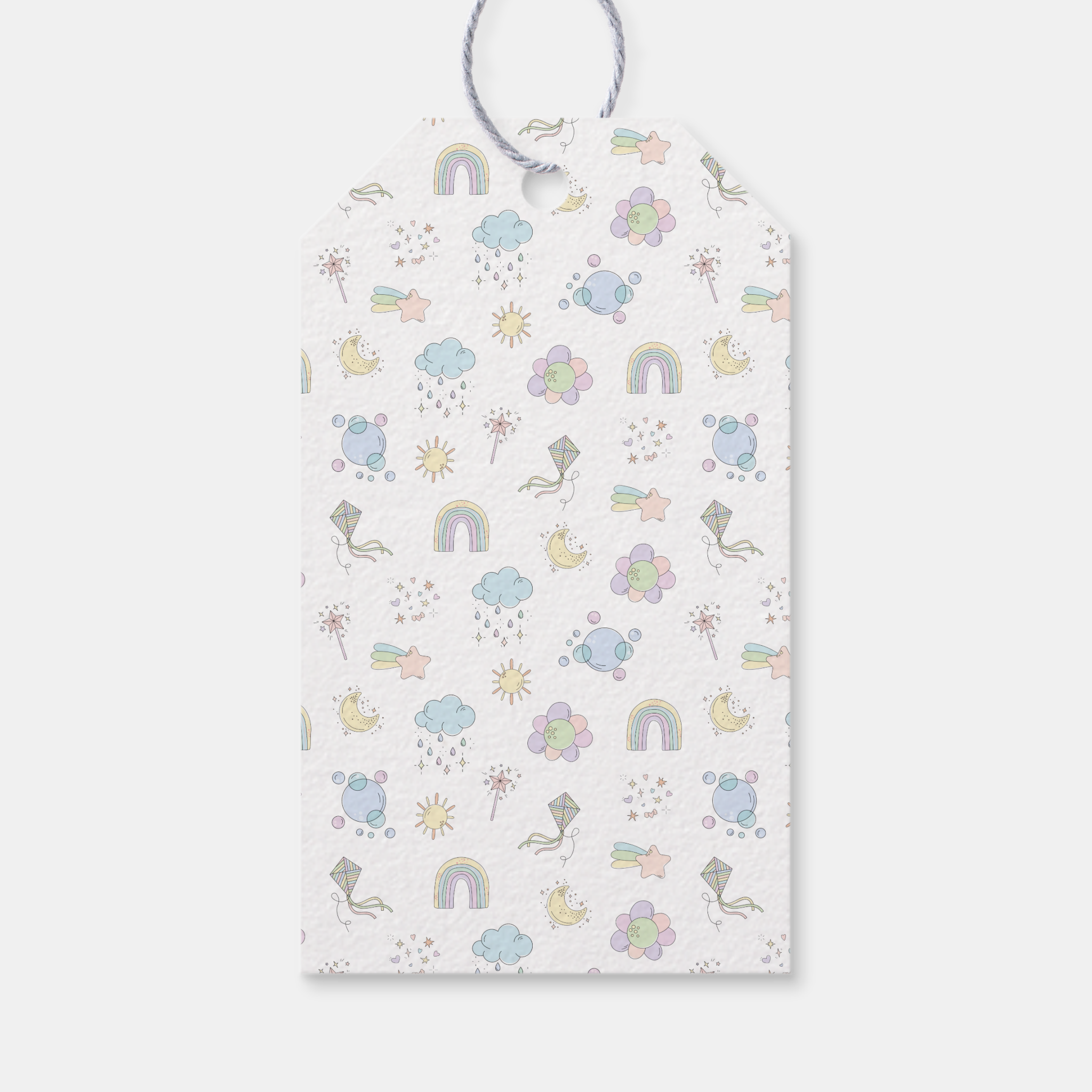 Rainbow Gift Tags With Twine, Set of 10