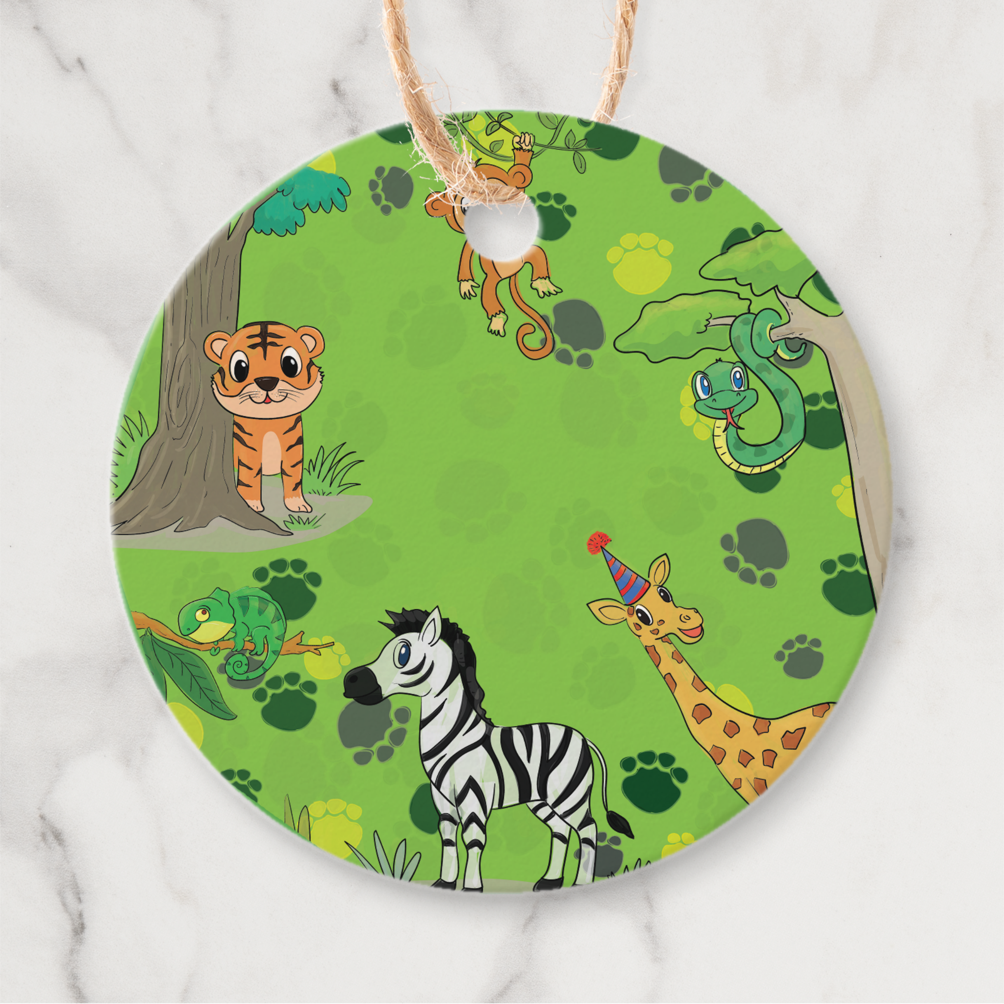 Safari Gift Tags With Twine, Set of 12