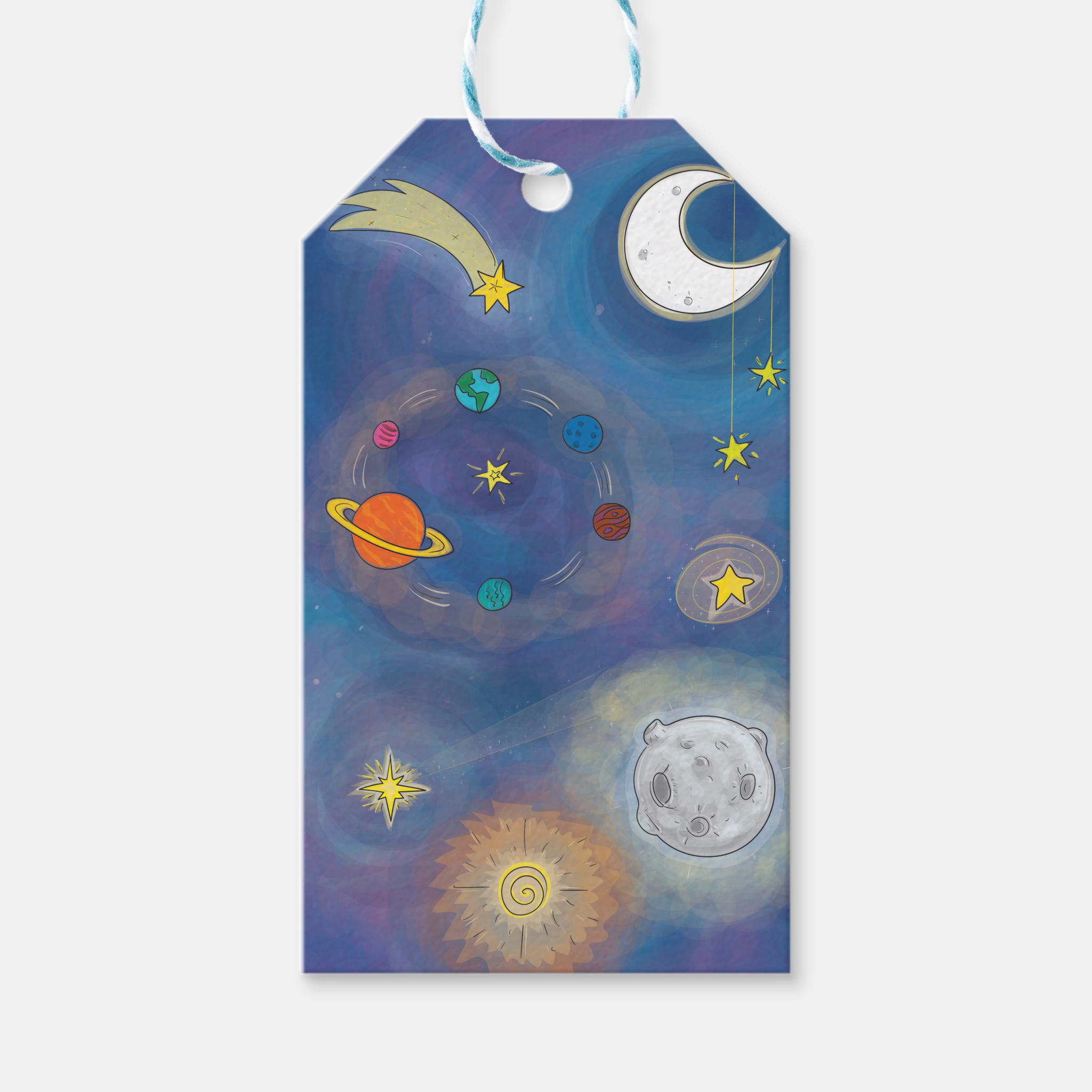 Stars Gift Tags With Twine, Set of 10