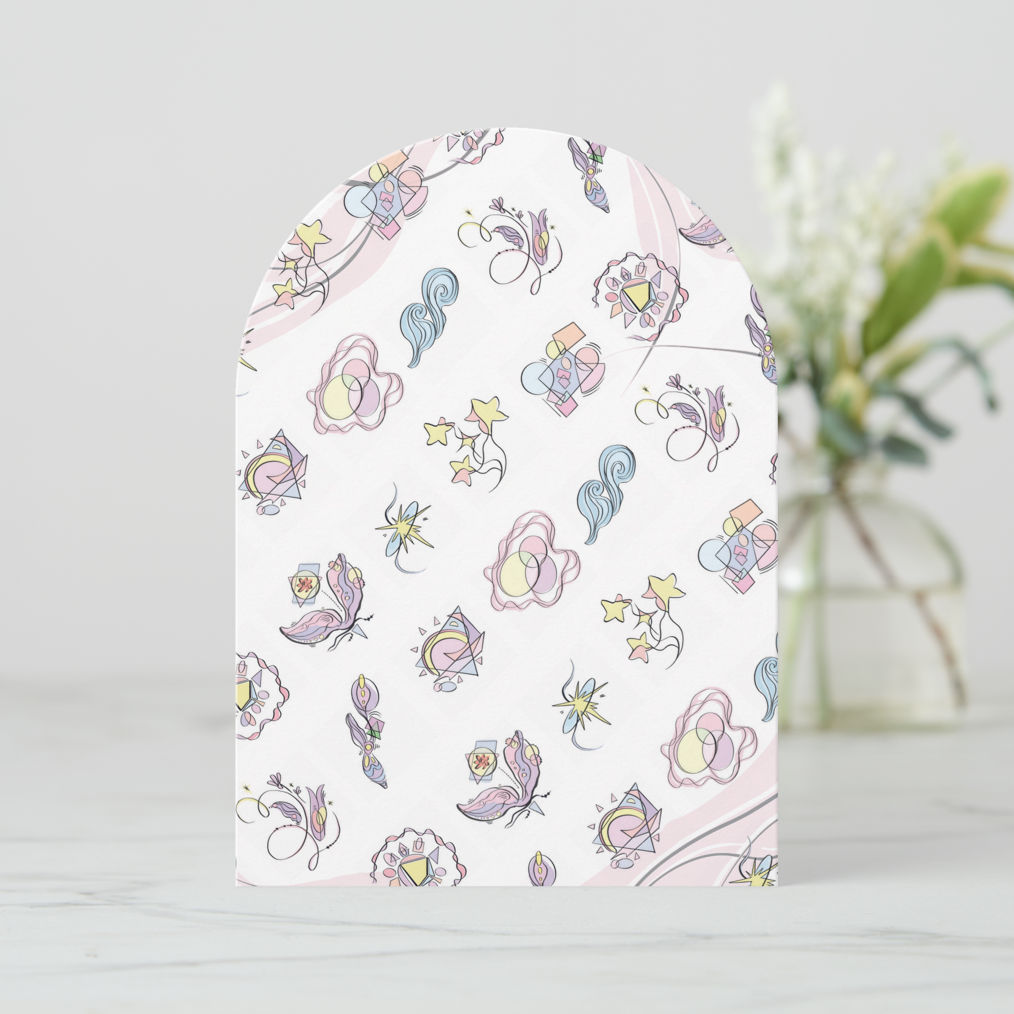Abstract Shapes Greeting Card With Envelope