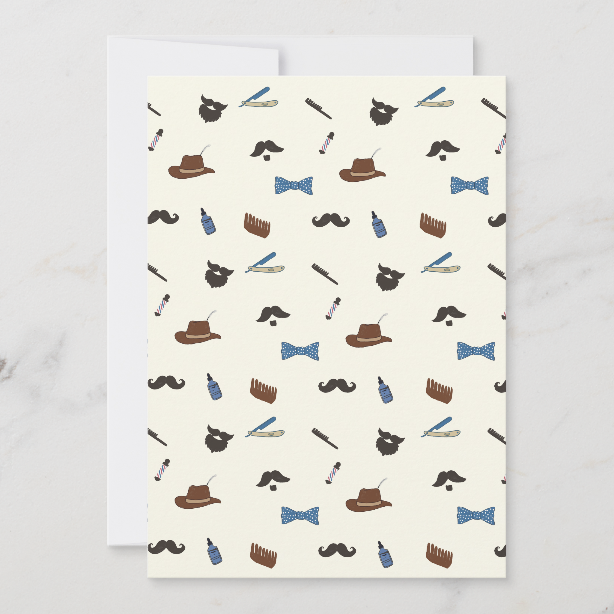 Beard Greeting Card With Envelope