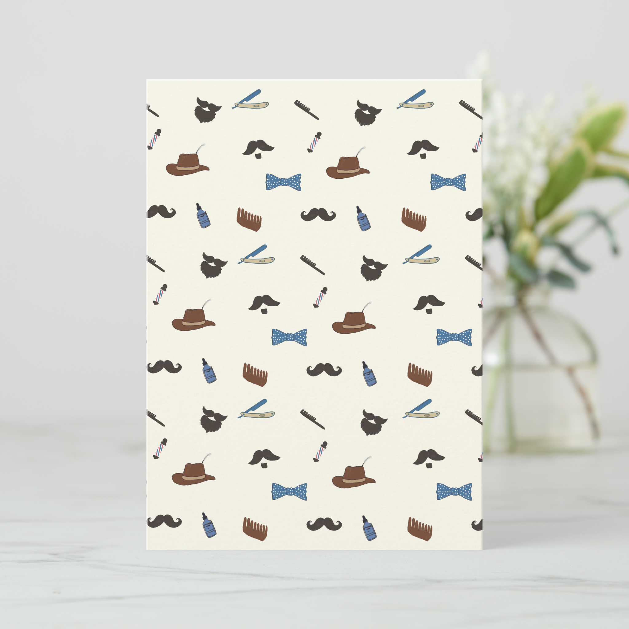 Beard Greeting Card With Envelope