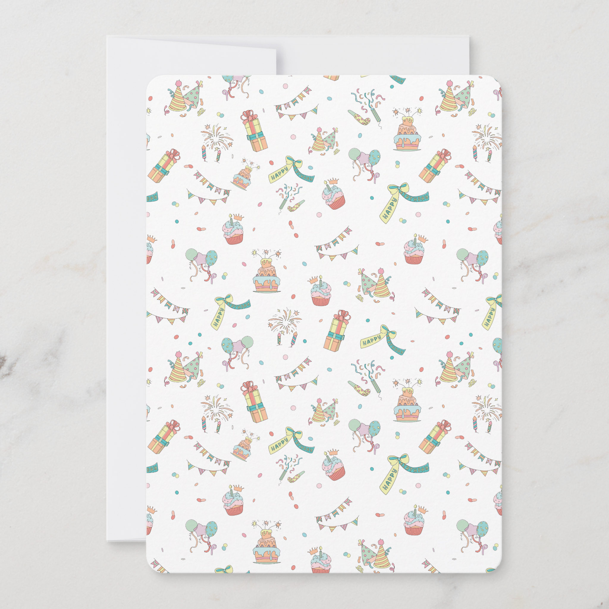 Birthday Greeting Card With Envelope