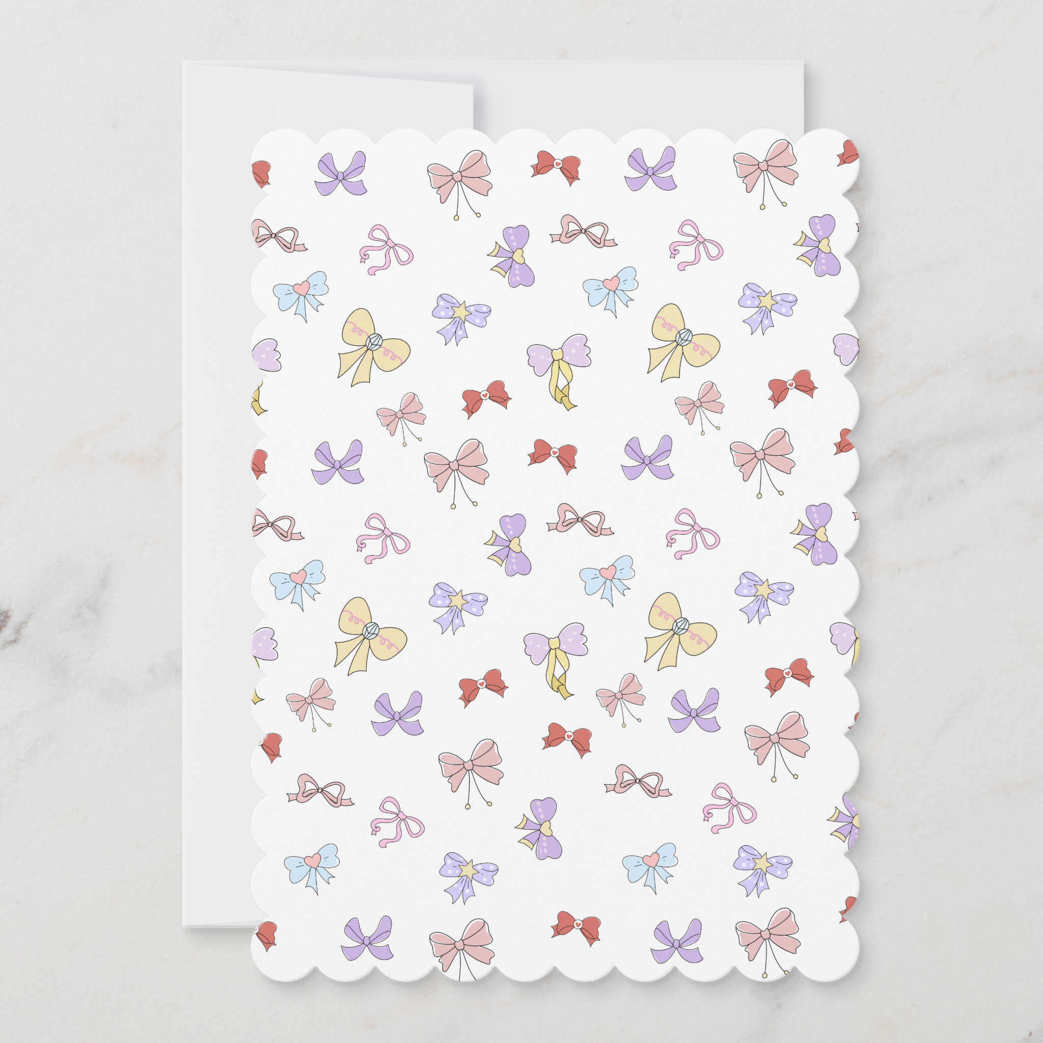 Bows Greeting Card With Envelope