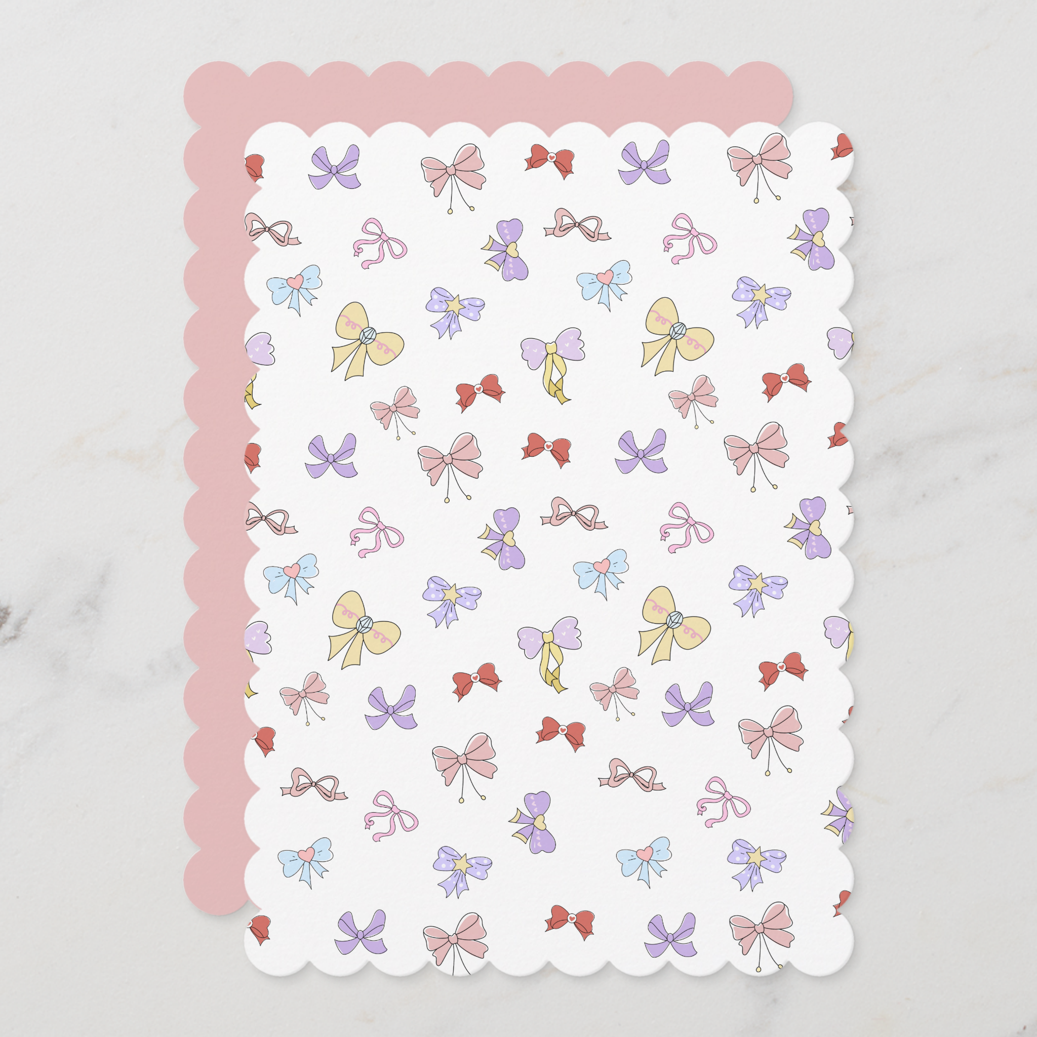 Bows Greeting Card With Envelope