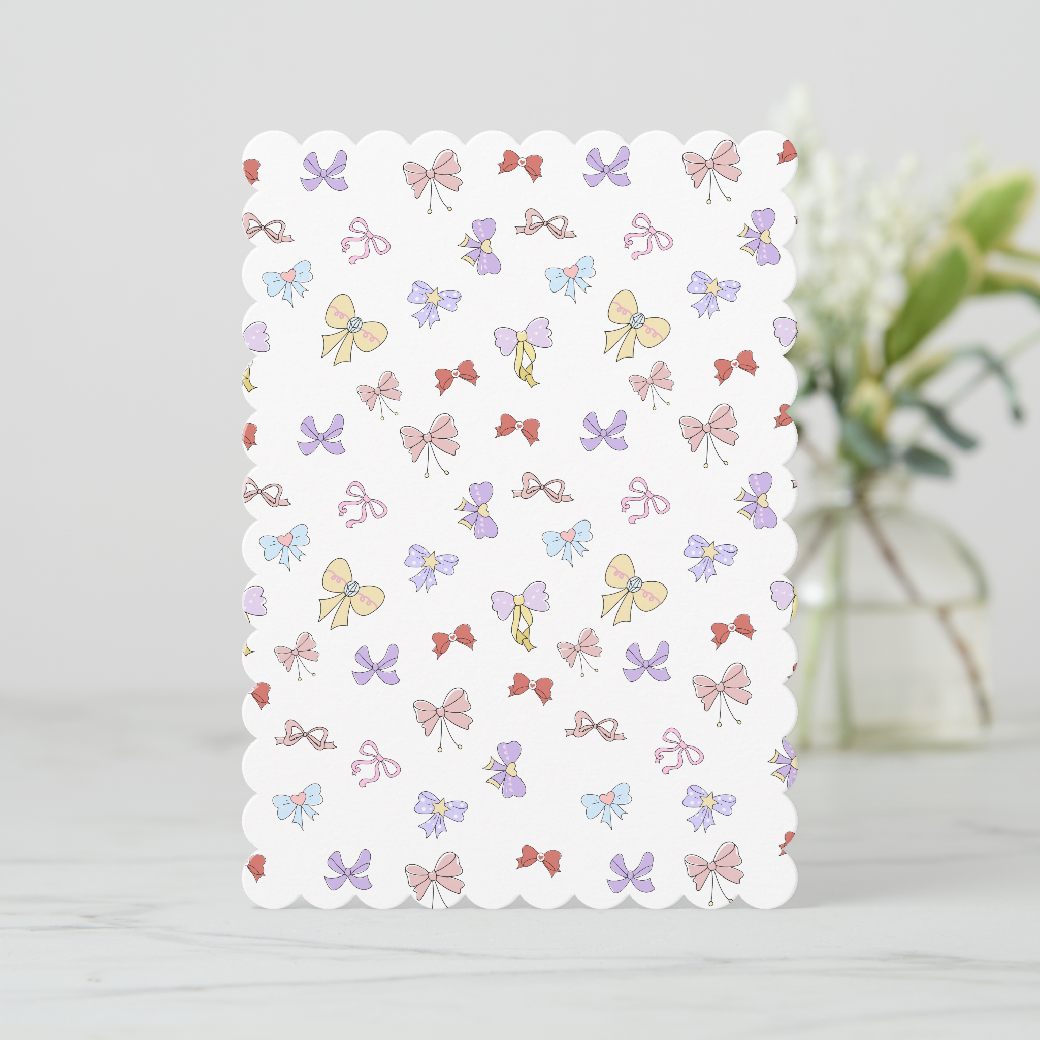 Bows Greeting Card With Envelope