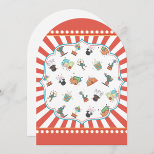 Circus Greeting Card With Envelope
