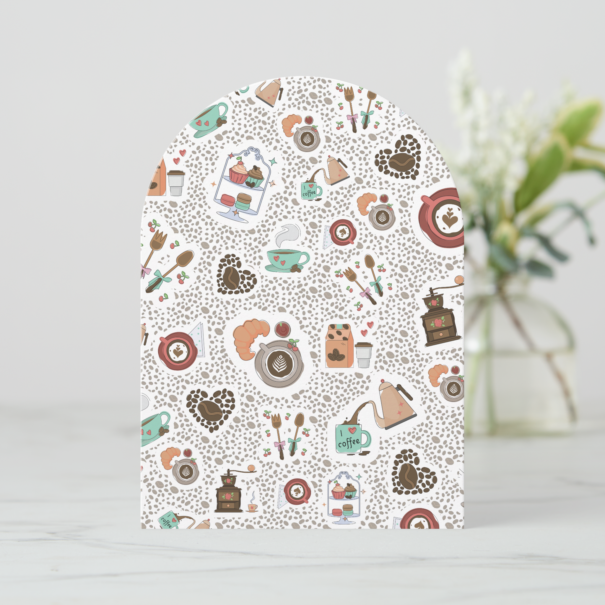 Coffee Greeting Card With Envelope
