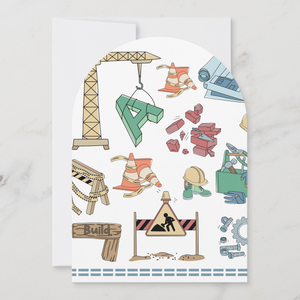 Construction Greeting Card With Envelope