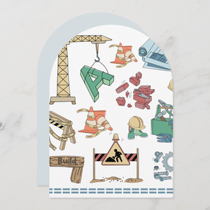 Construction Greeting Card With Envelope