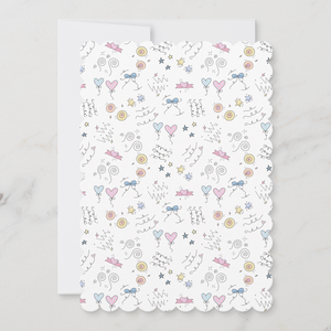 Doodle Lines Greeting Card With Envelope