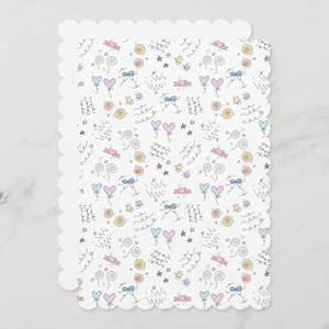 Doodle Lines Greeting Card With Envelope