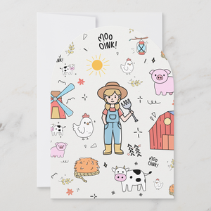 Farm Greeting Card With Envelope