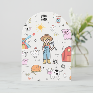 Farm Greeting Card With Envelope
