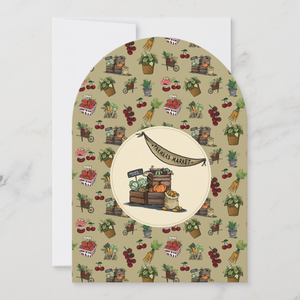 Farmers Market Greeting Card With Envelope
