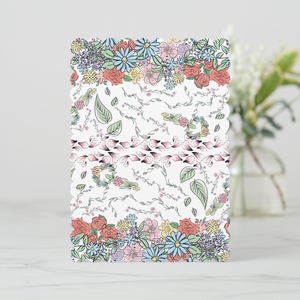 Floral Greeting Card With Envelope