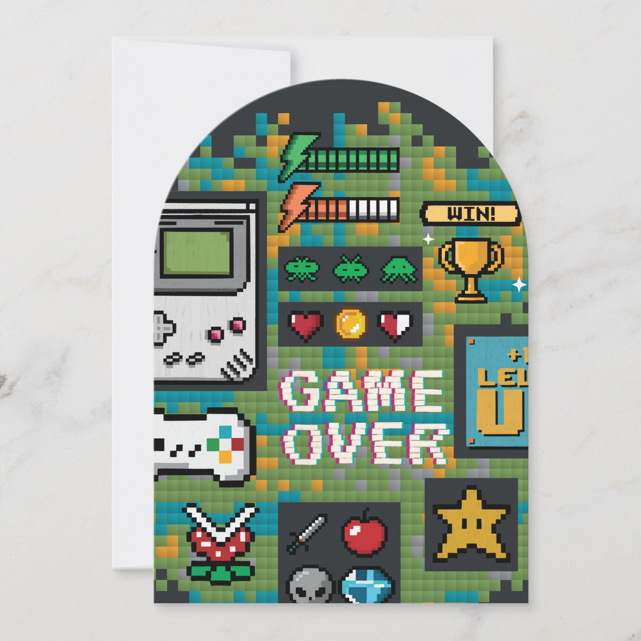 Gamer Greeting Card With Envelope