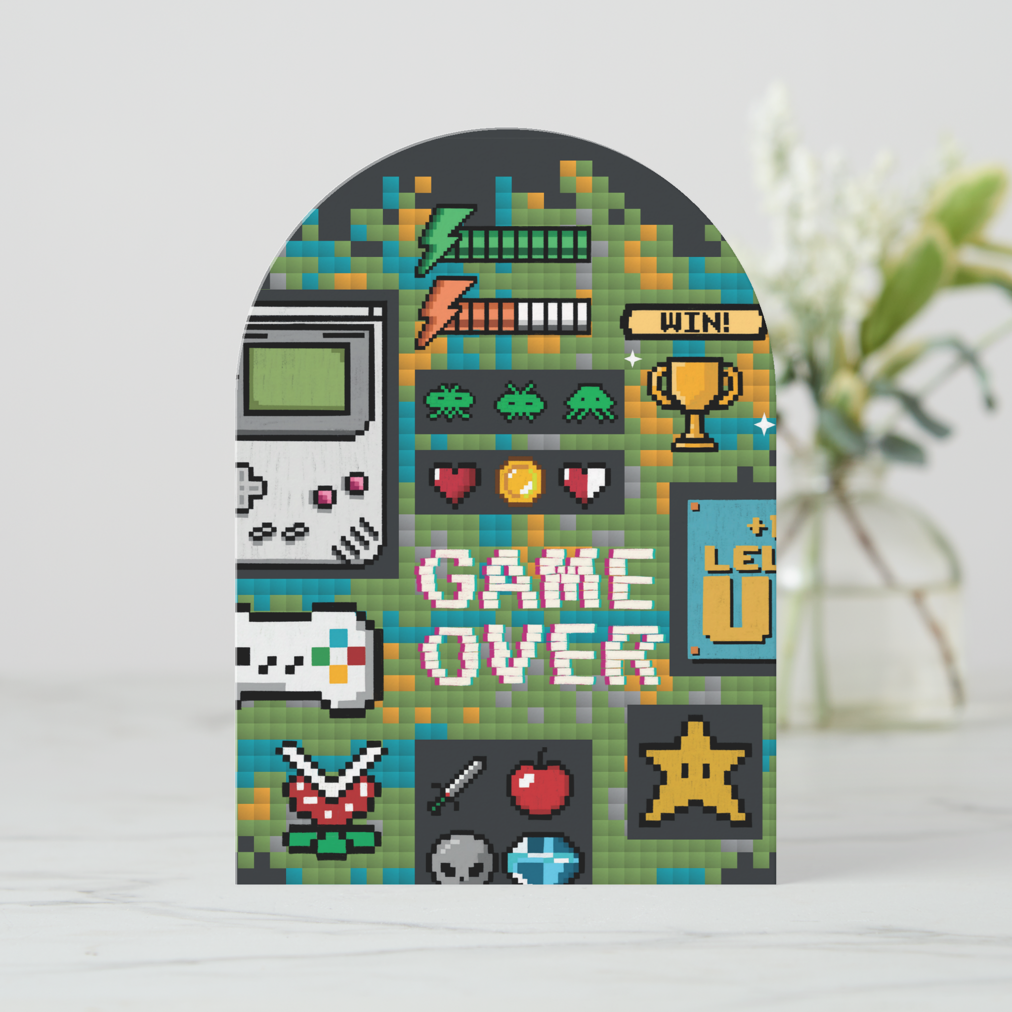 Gamer Greeting Card With Envelope