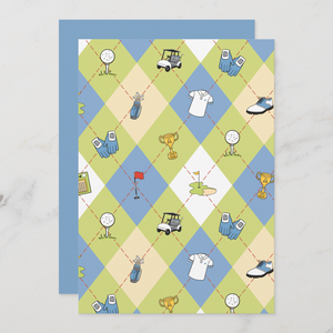 Golf Greeting Card With Envelope