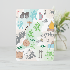 Hiking Greeting Card With Envelope