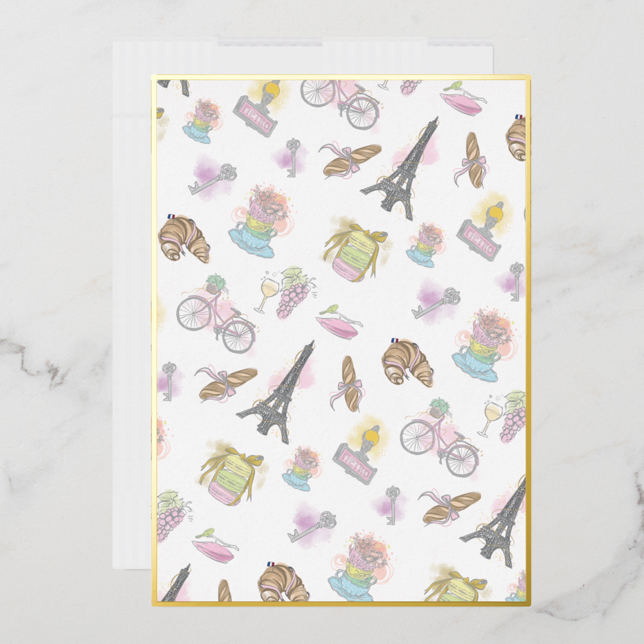 Paris Greeting Card With Envelope