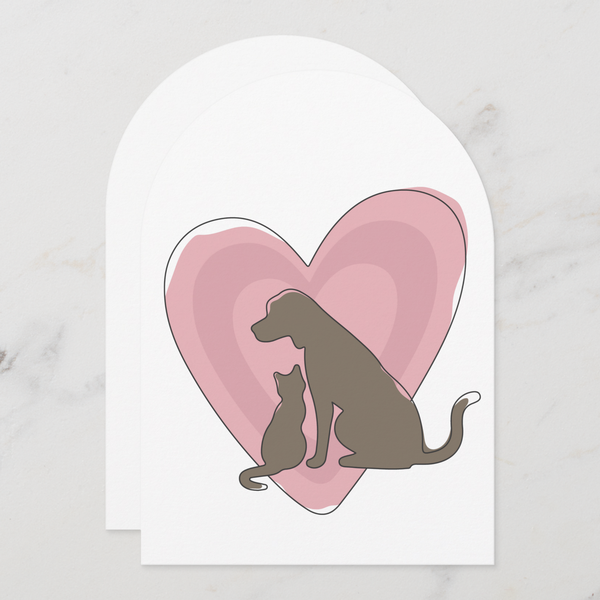 Puppies Greeting Card With Envelope
