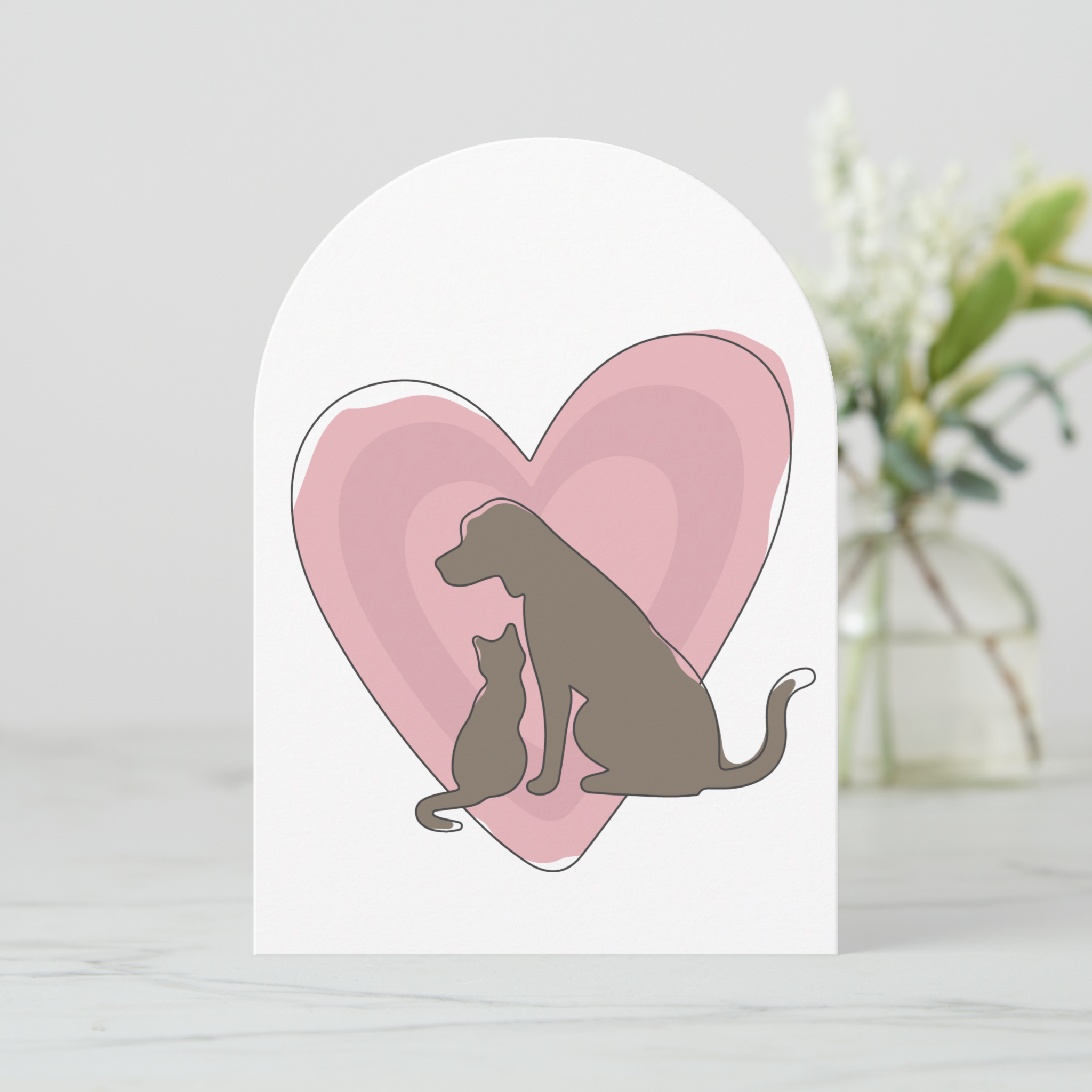 Puppies Greeting Card With Envelope